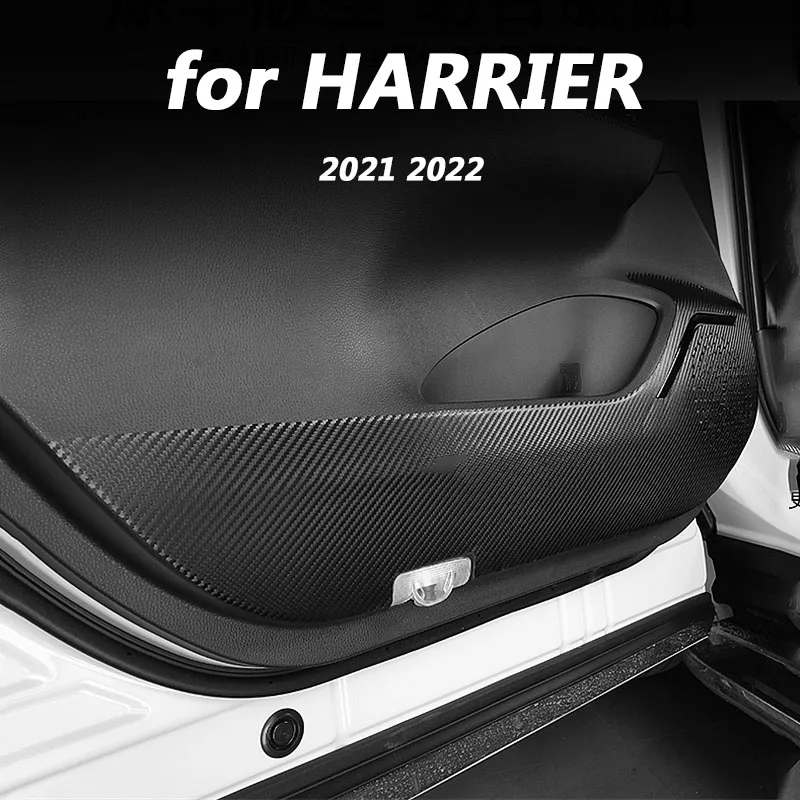 

for Toyota HARRIER 2021 2022 Car interior decoration accessories door kick pad anti-dirty patch 4pcs artificial leather