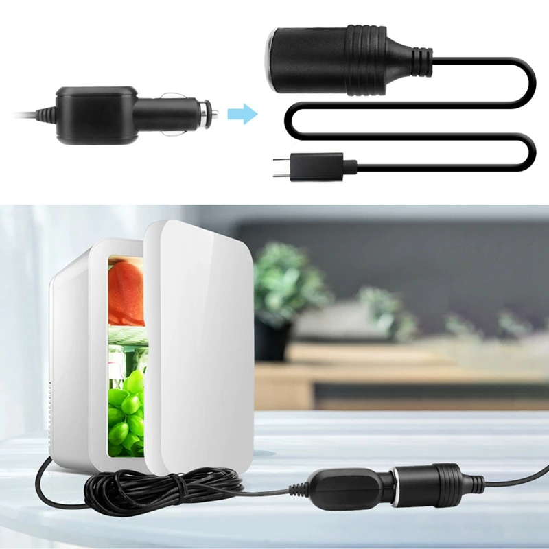 USB C 타입 수-담배 라이터 소켓 암 컨버터 어댑터 케이블, PD 45W, 15V, 3A