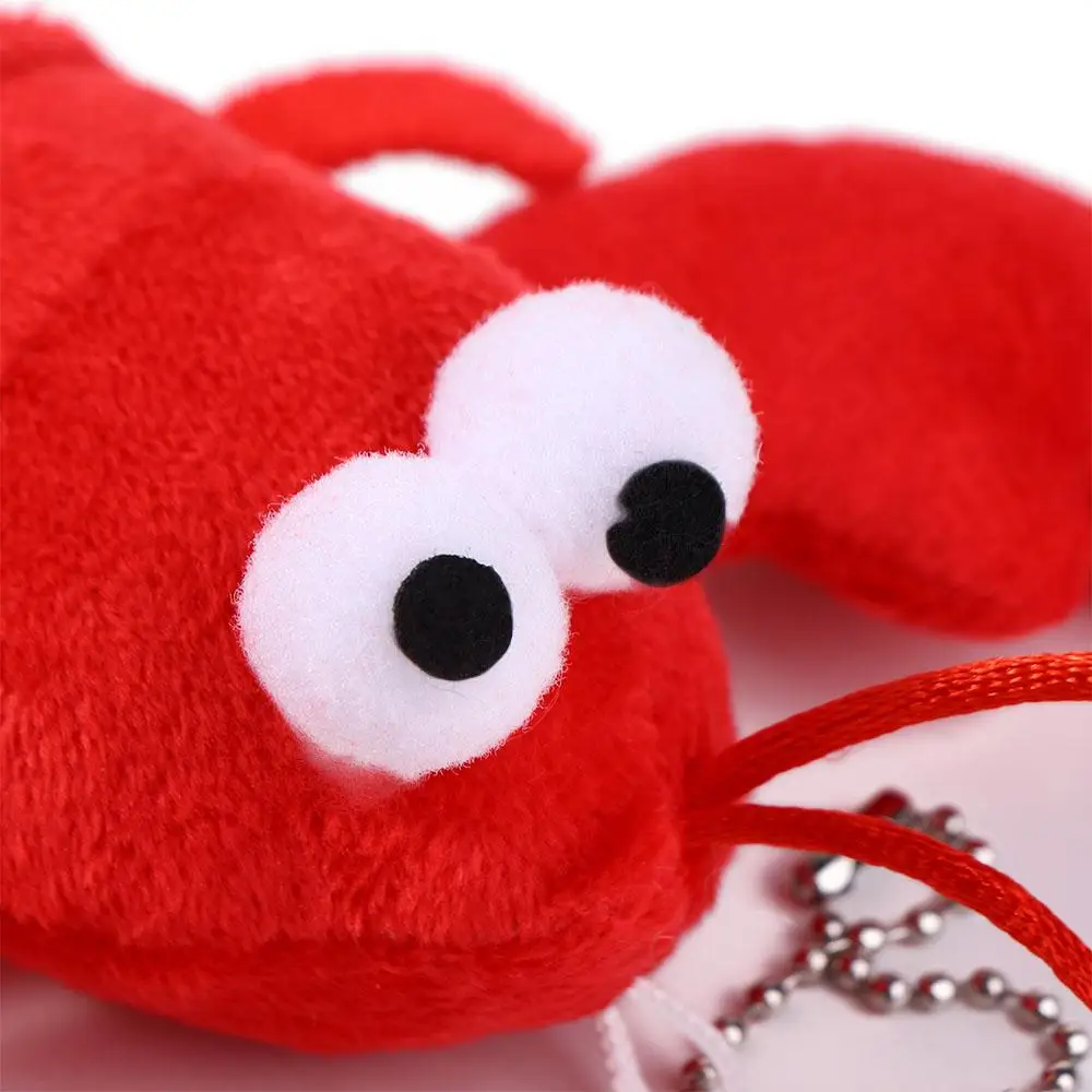 14*17cm Cute Car Key Accessories Red Lobster Stuffed Animal Crayfish Keyring Plush Toy Keychains Bag Pendant Stuffed Keychain