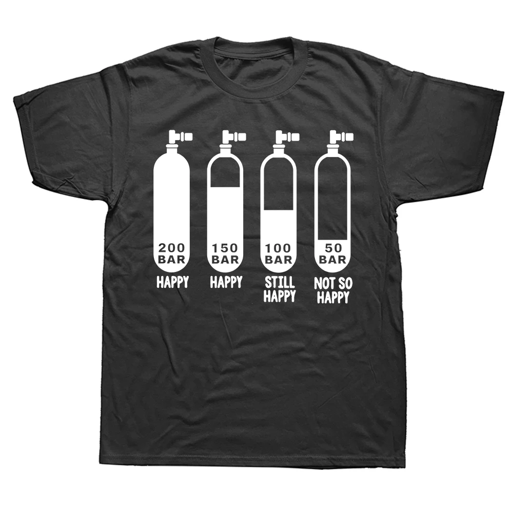 Diver 200 Bar Komik Tişörtler Erkek Yaz Pamuklu Haruku Kısa Kollu O Yaka Sokak Giyim Üstleri Heartbeat Tüplü Dalış_voghion.com