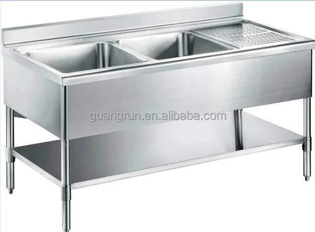 1 Compartment Commercial Kitchen Sink Restaurant Sink Utility Sink Drain  Board - AliExpress