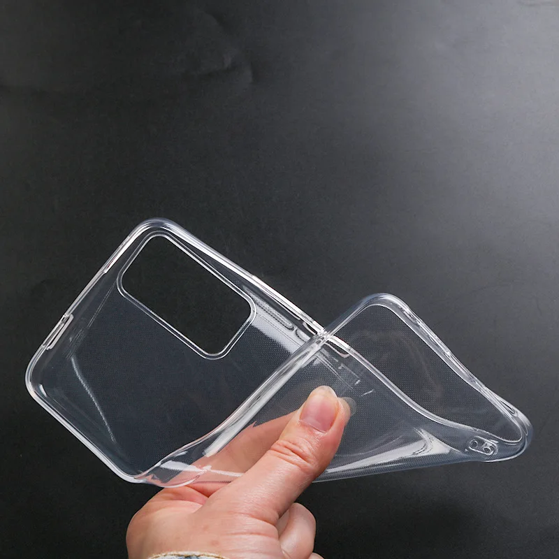 Durable Clear Black Silicone Back Cover - Soft TPU Protective Phone Case