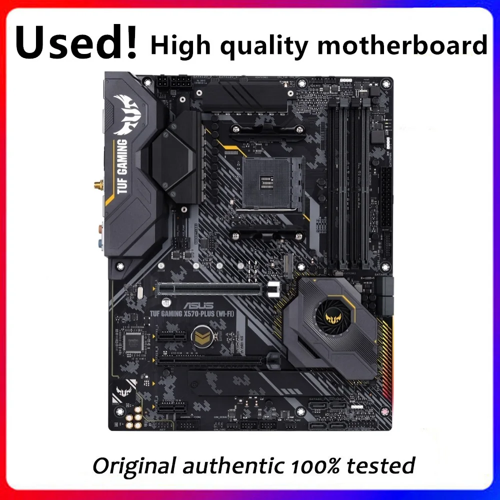 Utilizzato Per Asus Tuf Gaming X570-Plus Presa Per Scheda Madre Wifi Am4 X570M X570 Scheda Madre Originale Desktop Pci-E 4.0 M.2 Sata3