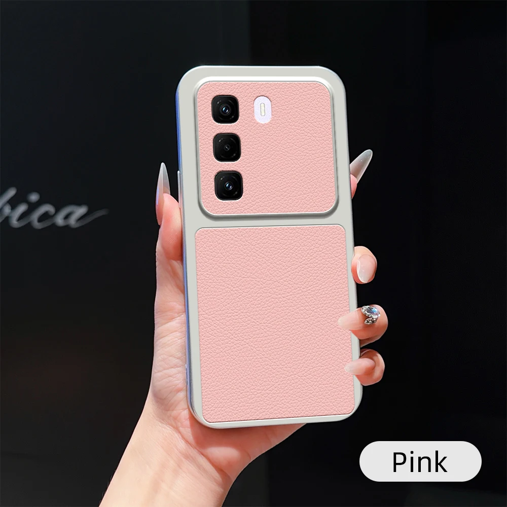 Luxury Leather Case with Lens Protection - Matte Finish Back Cover