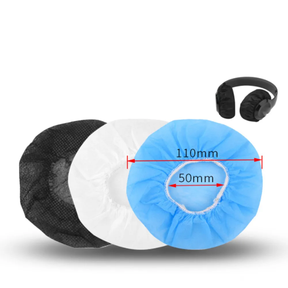 100PcsBagDisposableHeadphoneCoverNonwovenSoftEarmuffCushion