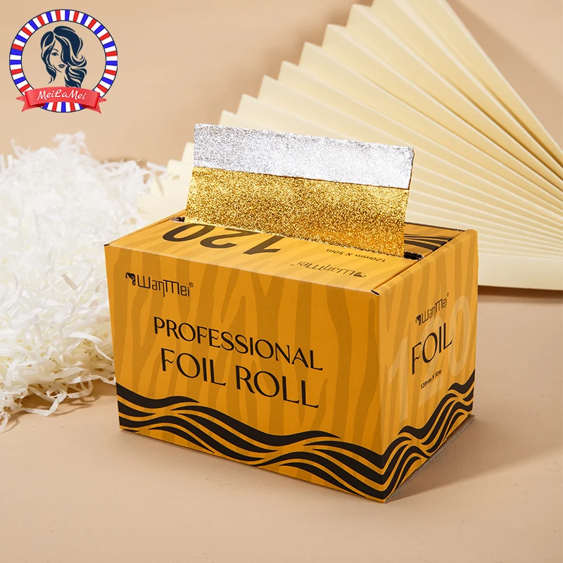 WANMEI Gold Haarfolien zum Hervorheben – Pop-Up-Haarfolie zum Hervorheben von Haaren, Highlightfolien für Haare, Essentials für Friseure – Detail 1