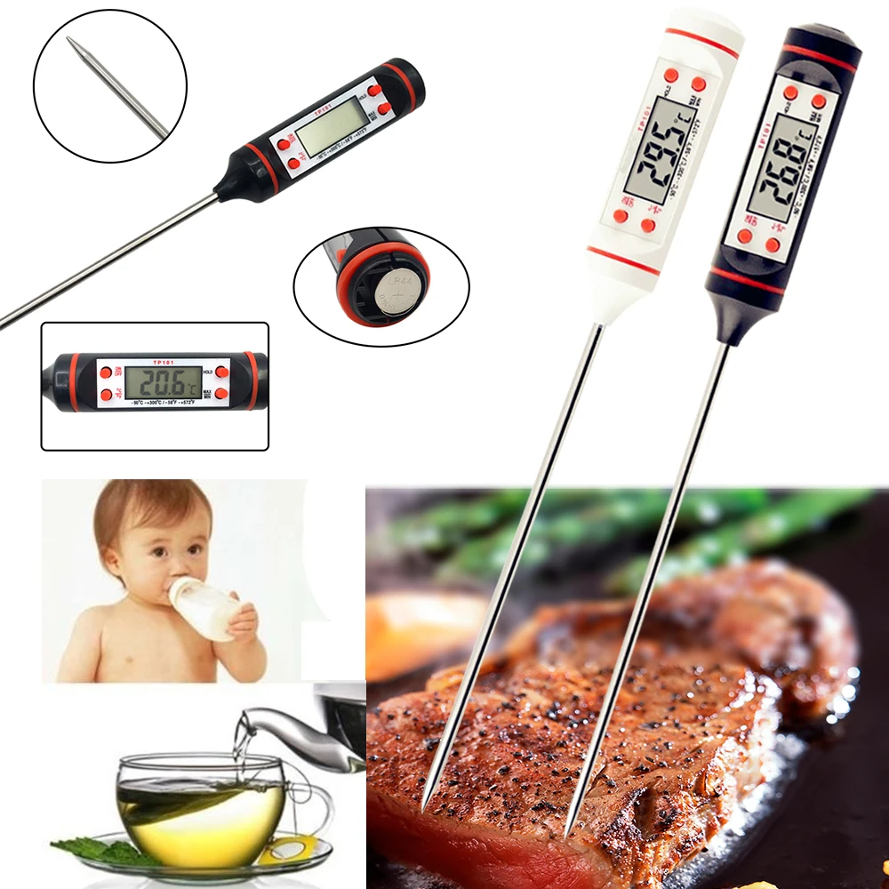 Digital Kitchen Thermometer For Meat Cooking Water Food Probe Oven Electronic BBQ Thermometer Household Kitchen Tools