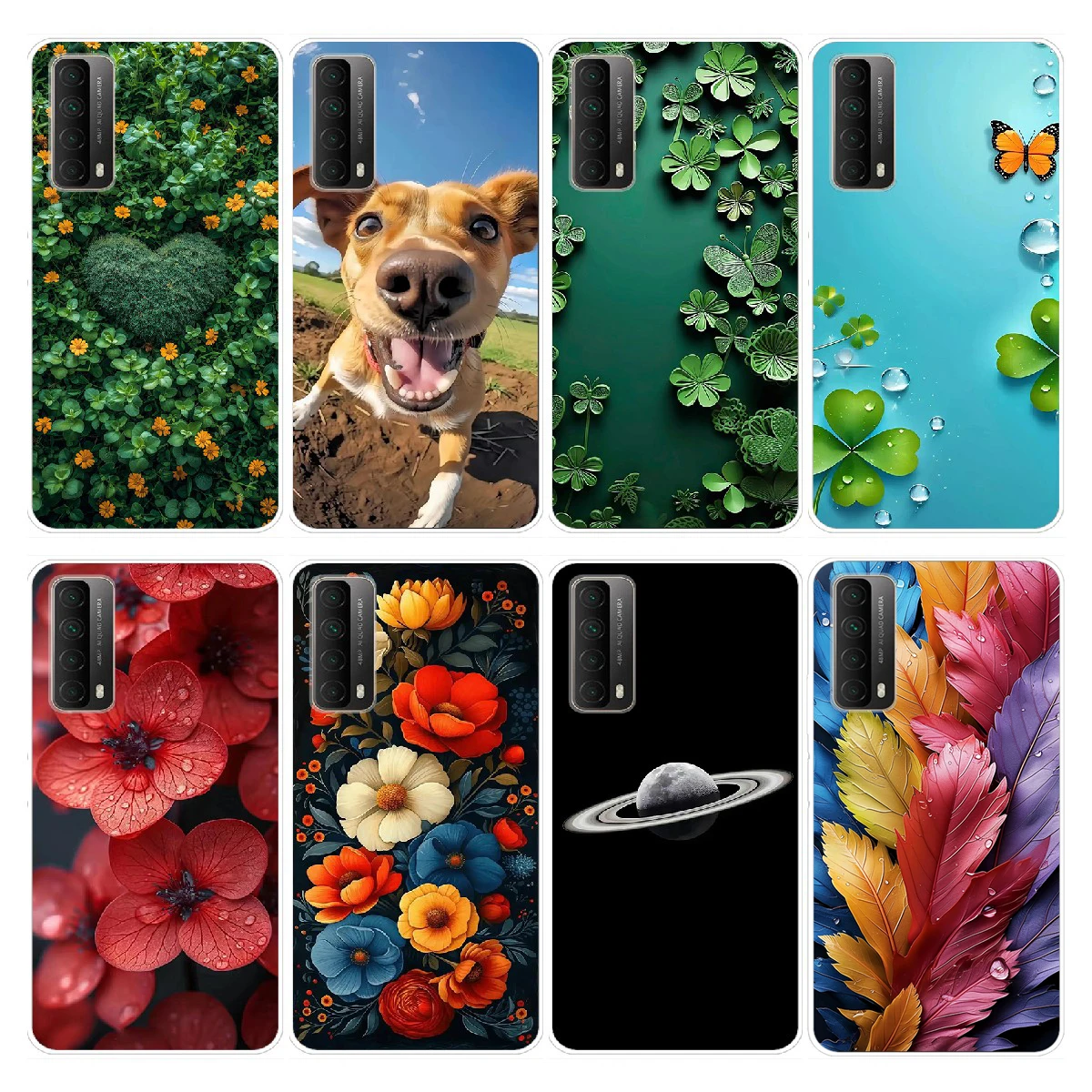 Флип-чехол для Huawei P Smart 2021, флип-чехол, новый модный чехол с рисунком, мягкий чехол для телефона из ТПУ для Huawei Y7a Psmart 2021, оболочка, Обложка