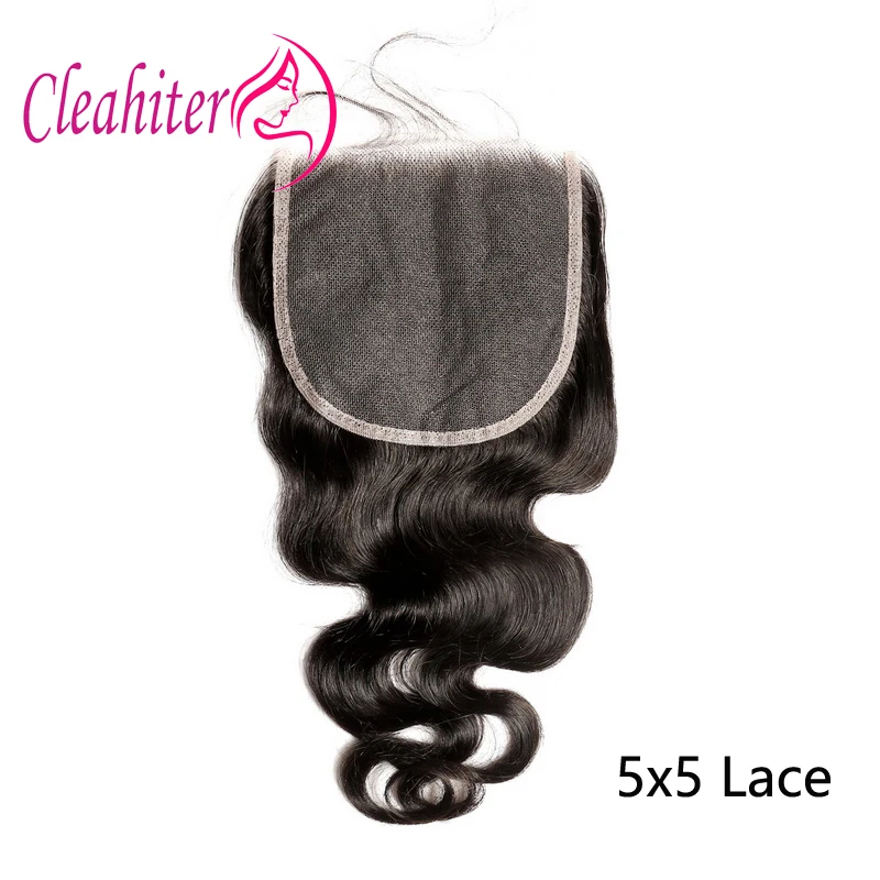 4x4 5x5 Body Wave Human Hair Lace Closure Brazilian Virgin Hair 150% Density Transparent Swiss Lace Full End Natural Color