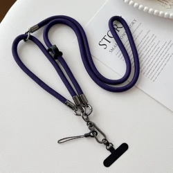Elegant Universal Crossbody and Neck Lanyard Set with Anti - Drop Rope - Polyester / Nylon (Deep blue)