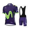 2025 Movistar Pattern Men Summer Cycling Clothing Breathable Clothes Kit Short Sleeve Bib Shorts MTB Ropa Ciclismo Maillot Wear 3