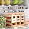 30 Eggs Egg Holder for Fridge - Auto Rolling Fridge Egg Organizer, Space-Saving Egg Dispenser Holder, 4 Tiers Fridge Egg Rack La 5
