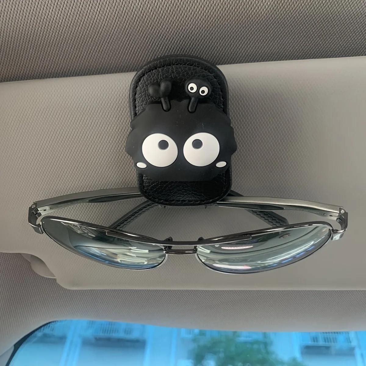 Elegant Magnetic Leather Sunglasses and Ticket Holder