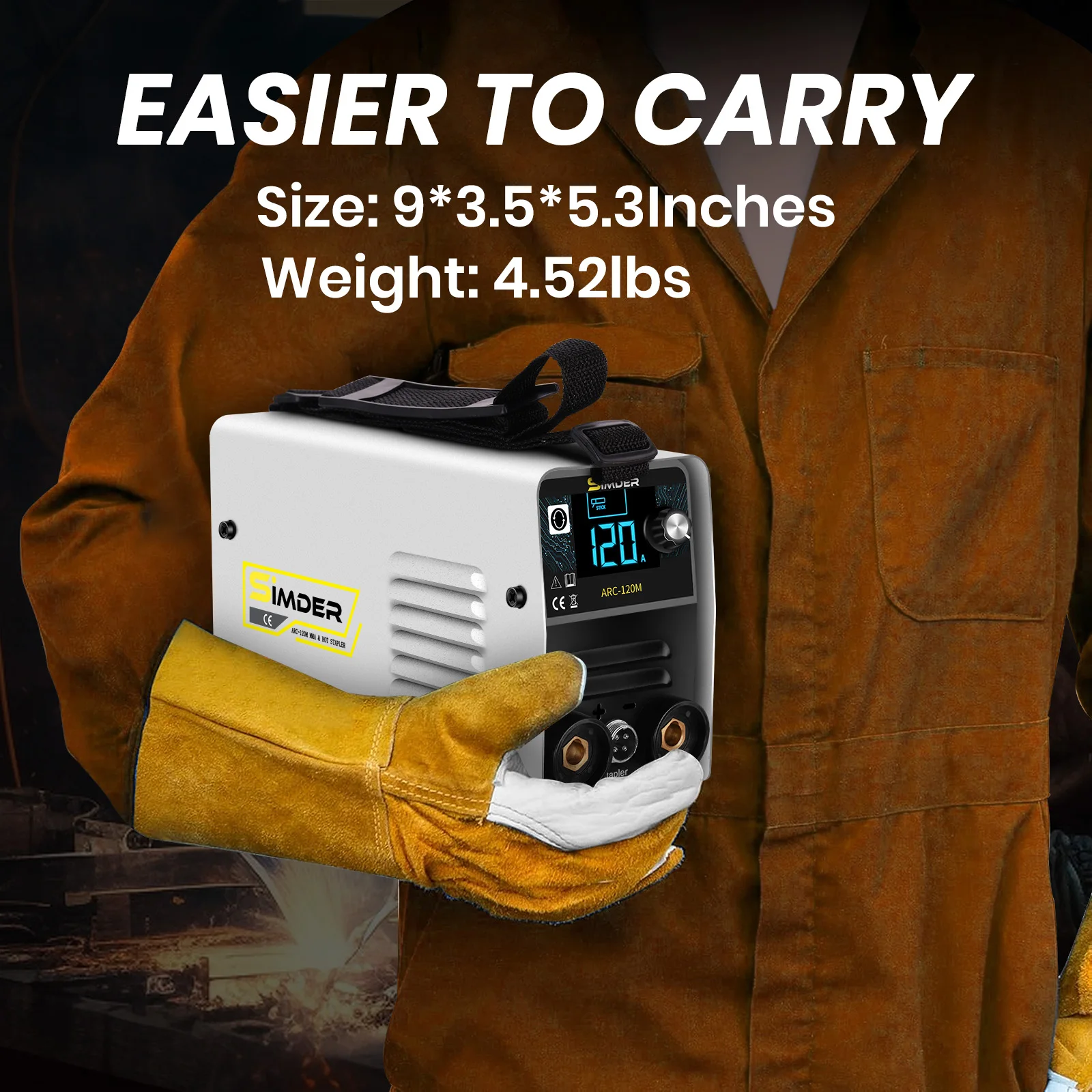 SSIMDER Stick Welder Plastic Welder 2 in 1 Welding Machine ARC-120M 110V MMA ARC Machine dc Inverter with Digital