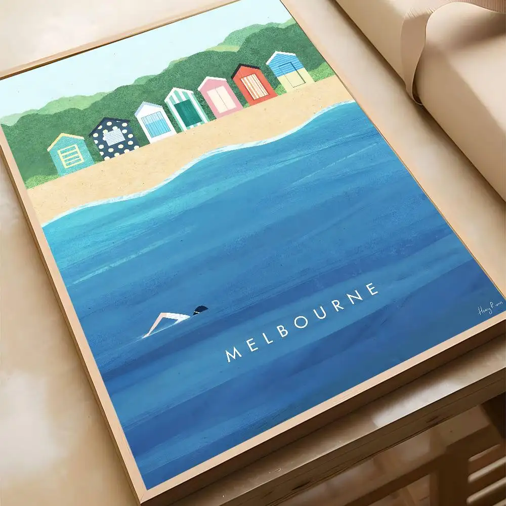 World Minimalist Travel Poster Paris Rome Lisbon New Zealand Tour Landscape City Wall Stickers Paintings for Room Home Decor