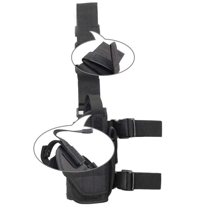 Pistol Holster Gun Holster Hunting Holster Universal Tactical Drop Leg Thigh Gun Holster Hunting Military Airsoft Glock Handgun Pouch Right Hand