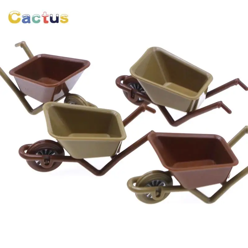 1Pc112DollhouseMiniatureCartTrolleyMiniTrailerFarmToolModel