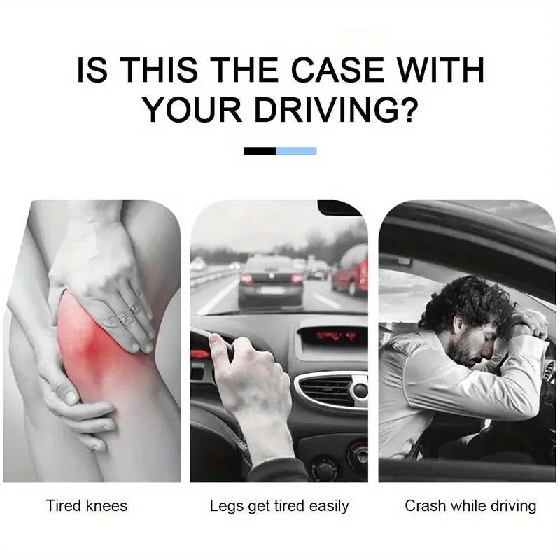 Car Faux Leather Knee Pad Car Interior Pillow Comfortable Leg Knee Cushion Memory Foam Universal Thigh Support 6.89X2.95inch