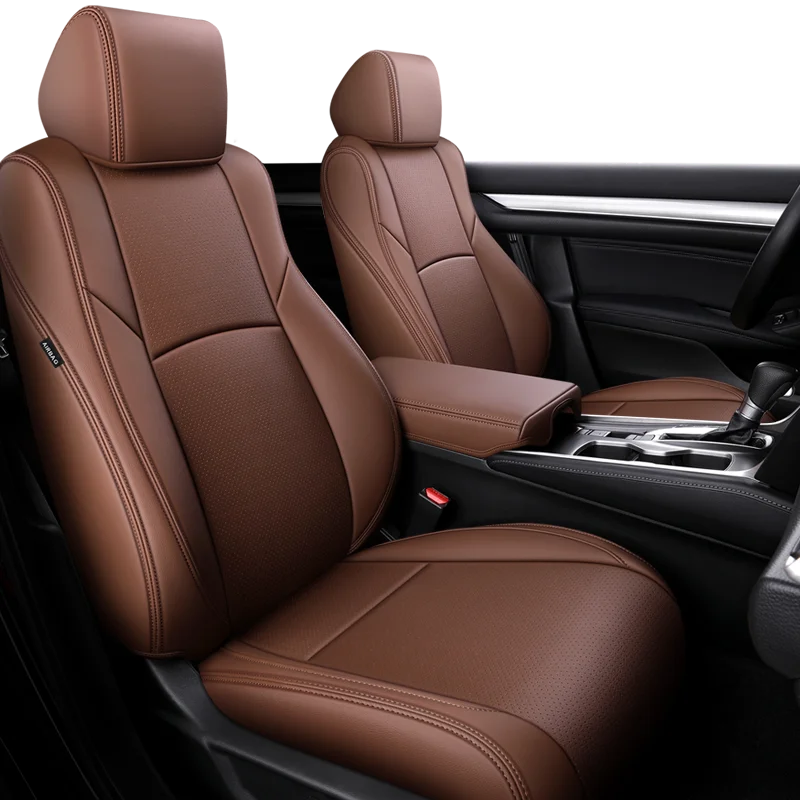 Fundas de asiento personalizadas para coche, juego completo de cuero