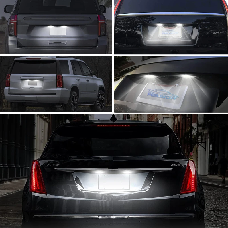 2Pcs LED Number License Plate Light Lamps For Chevrolet Suburban Tahoe Malibu Eq