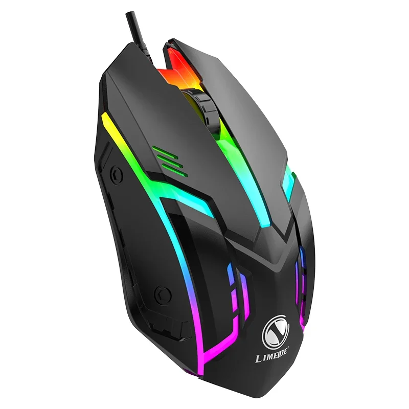 E Sports LED Luminous Backlit Wired Mouse USB For Desktop Laptop Mute Office Computer Gaming