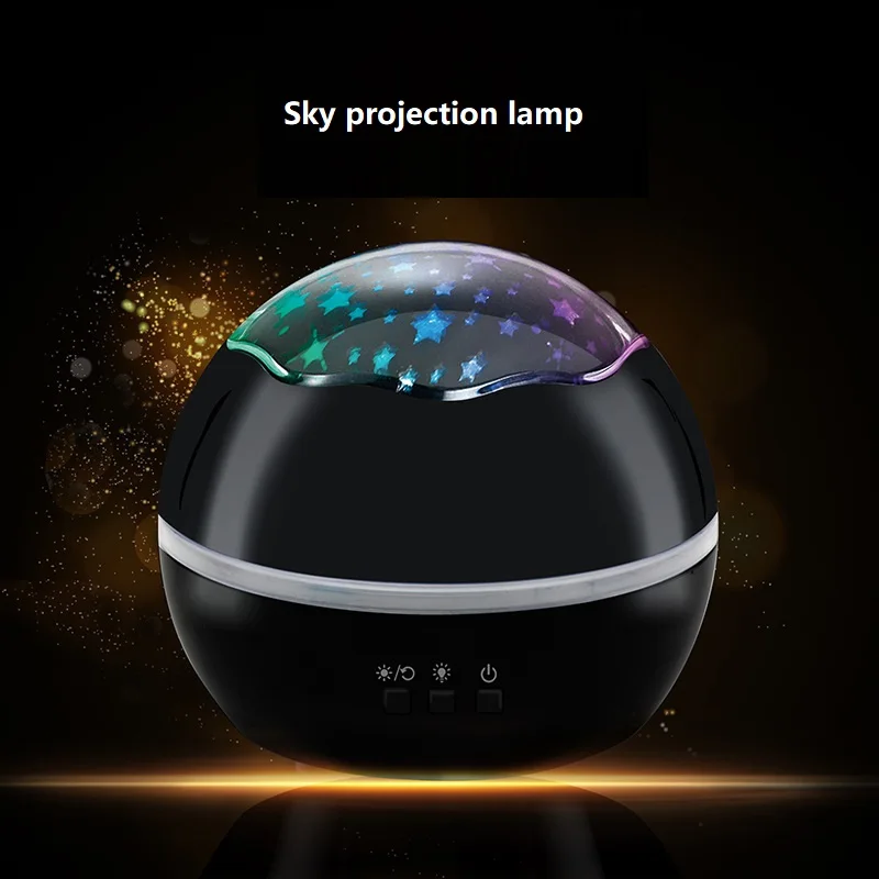 

New Creative Small Ball Starry Sky Projection Lamp Rotating USB Moon Ocean Projector Birthday Gift