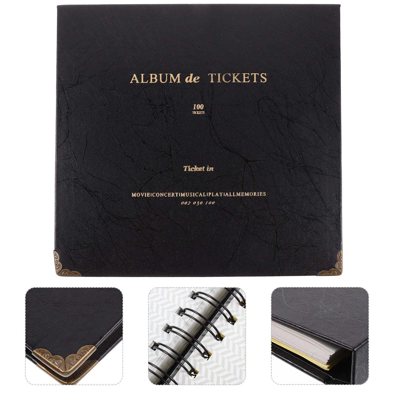 

1 Book of Multi-functional Movie Tickets Plane Tickets Collection Album Loose-leaf Card Book