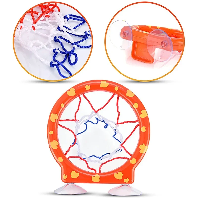 Baby Kids Mini Basketball Bathtub Water Play Set with 3 Balls Funny Shower Bath Fun Toys for Toddlers Educational and Safe 4