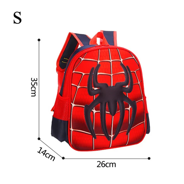 Three dimensional cartoon spider school bag set for children