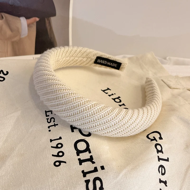 Strickwoll-Haarbänder für Damen und Mädchen, modisch, elegant, zum Waschen des Gesichts, Haarbänder, Stirnbänder, Kopfschmuck, Haaraccessoires. – Detail 6