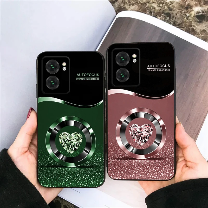 Purple Circle Diamond Design TPU Soft Phone Case