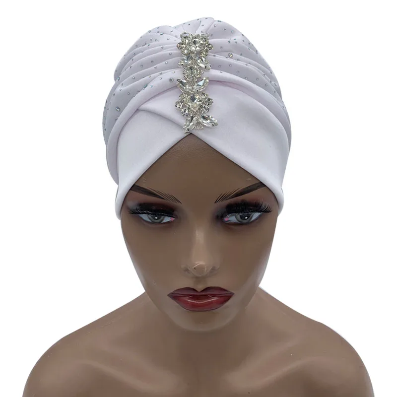 Women's Pleated Glittered Turban Hat - Stretchy Head Wrap For Hair Loss Or Bad Hair Days
