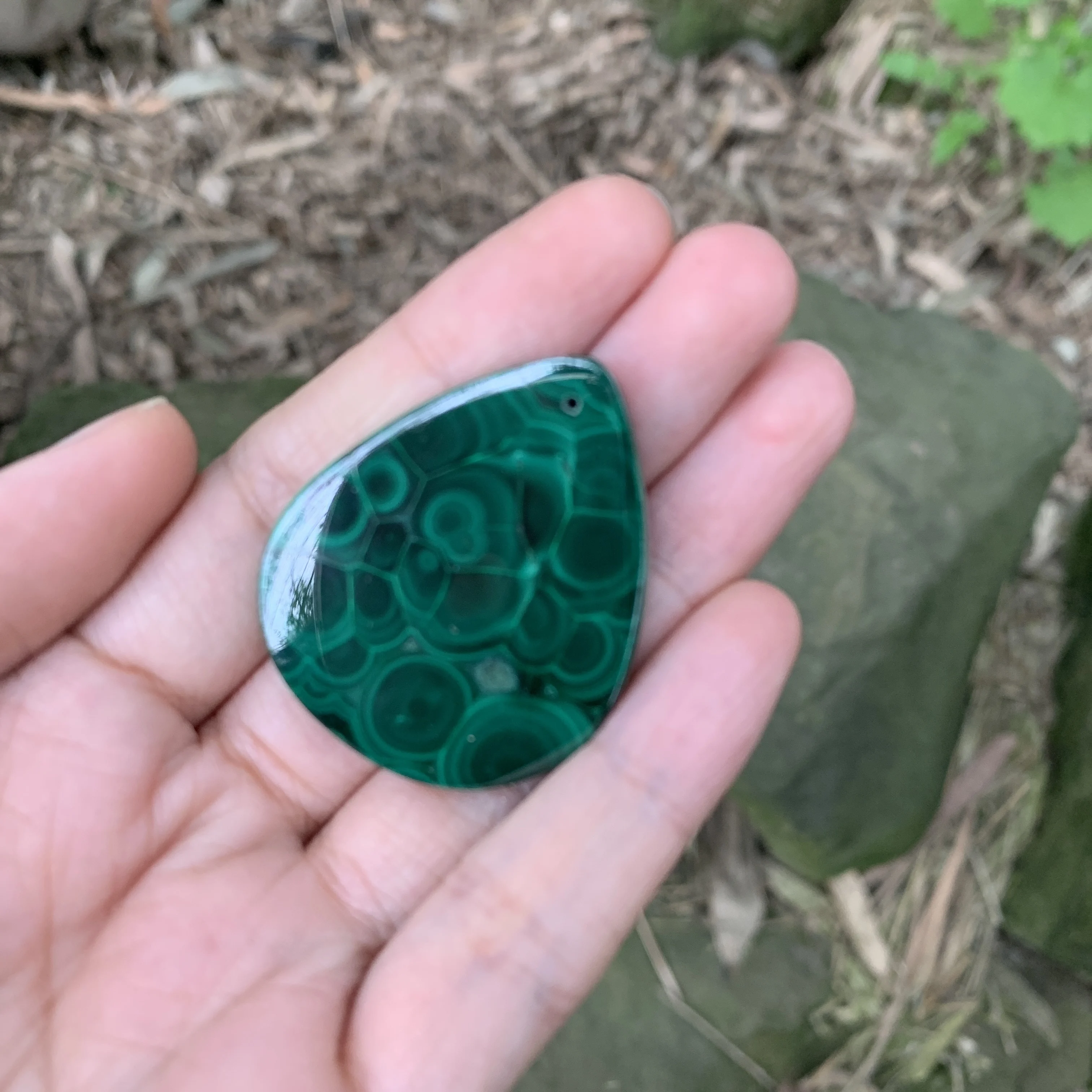 Natural Green Malachite Chrysocolla Gemstone Pendant Water Drop Malachite Necklace Jewelry Women Men AAAAA