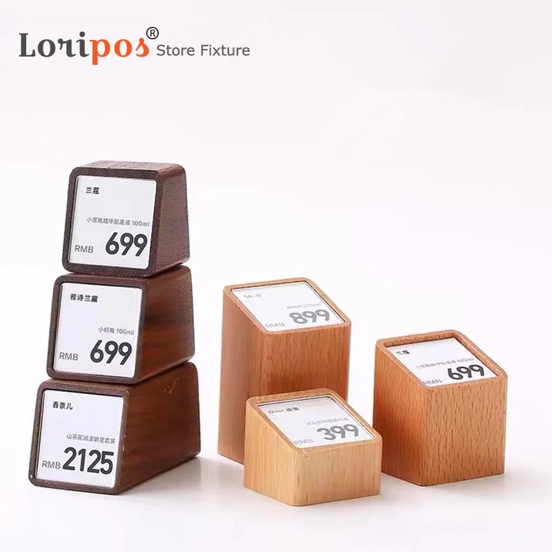Acrylic Price Tag Paper Holder Display Stand Table Mini Price Cubes Jewelry Label Sign Watch Tag square acrylic sheet jewelry display props pmma sign stand cosmetics booth label holder