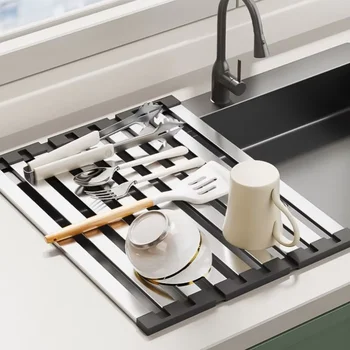 Foldable Stainless Steel Dish Rack 6