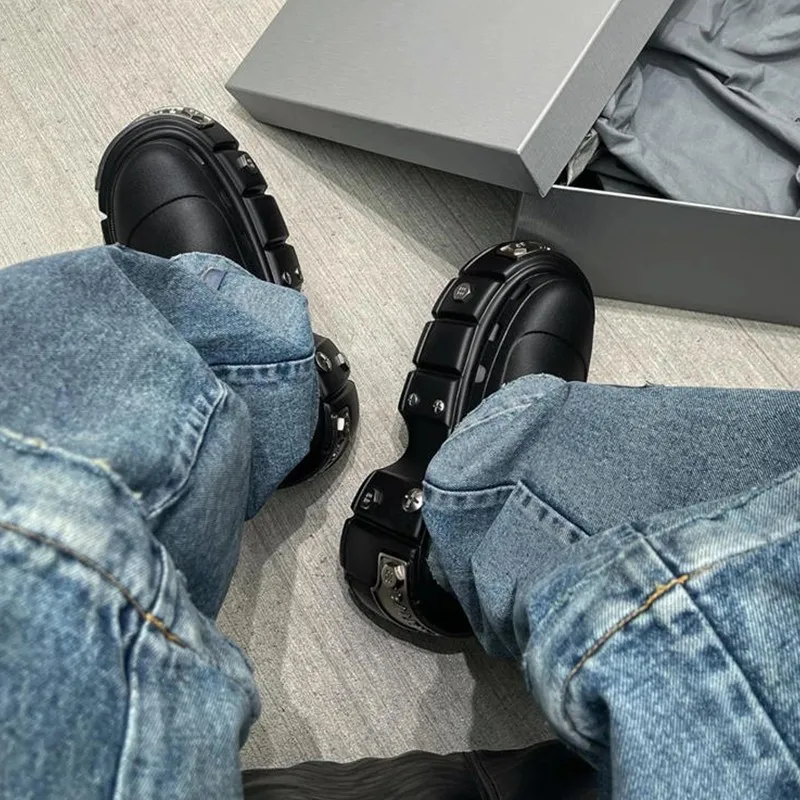 Paris Street Thi Bot Hole Hole Slippers EVA Heightening Slippers Men's Outdoor Wear Summer Sandals Low Cut Toe