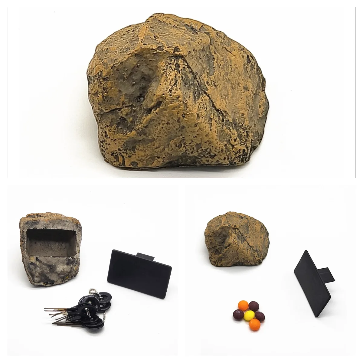 Creative Resin Craft High Simulation Stone Keys' Box Outdoor Garden Key Hidden Safety Storage Box Garden Decoration 3