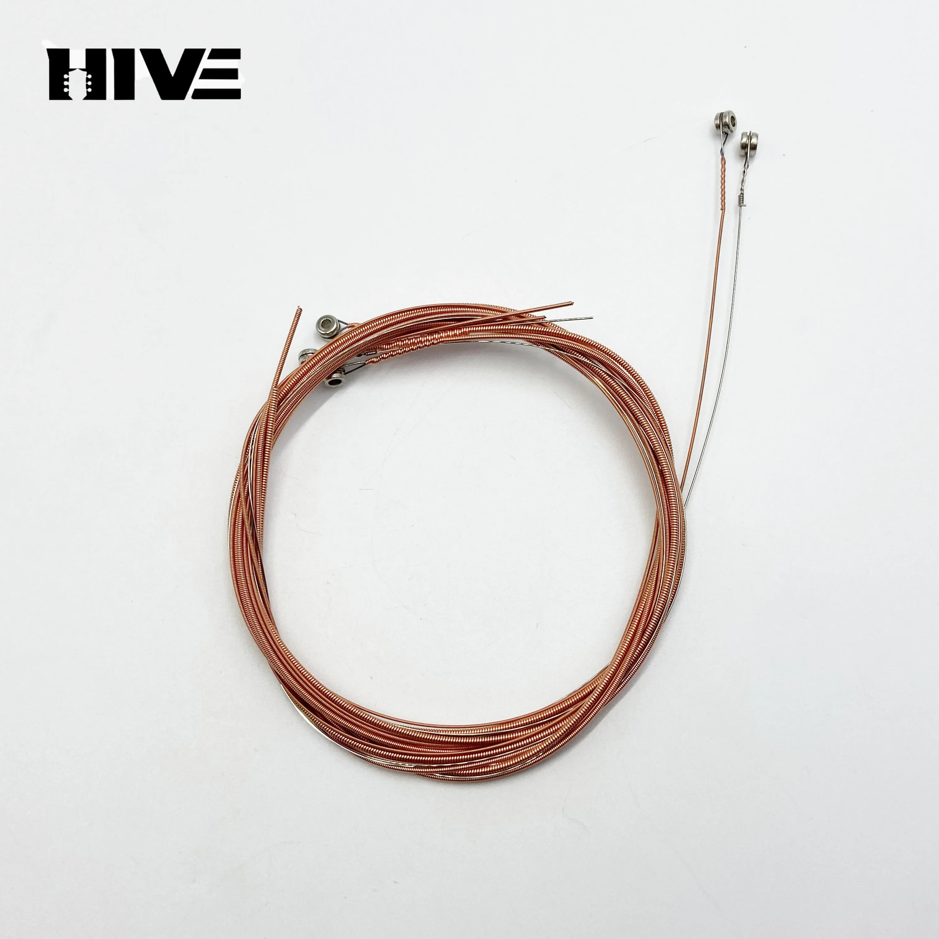 6Pcs/set Acoustic Guitar Strings Red Copper Steel Strings 6-string Acoustic Guitar Strings Stainless Steel Strings