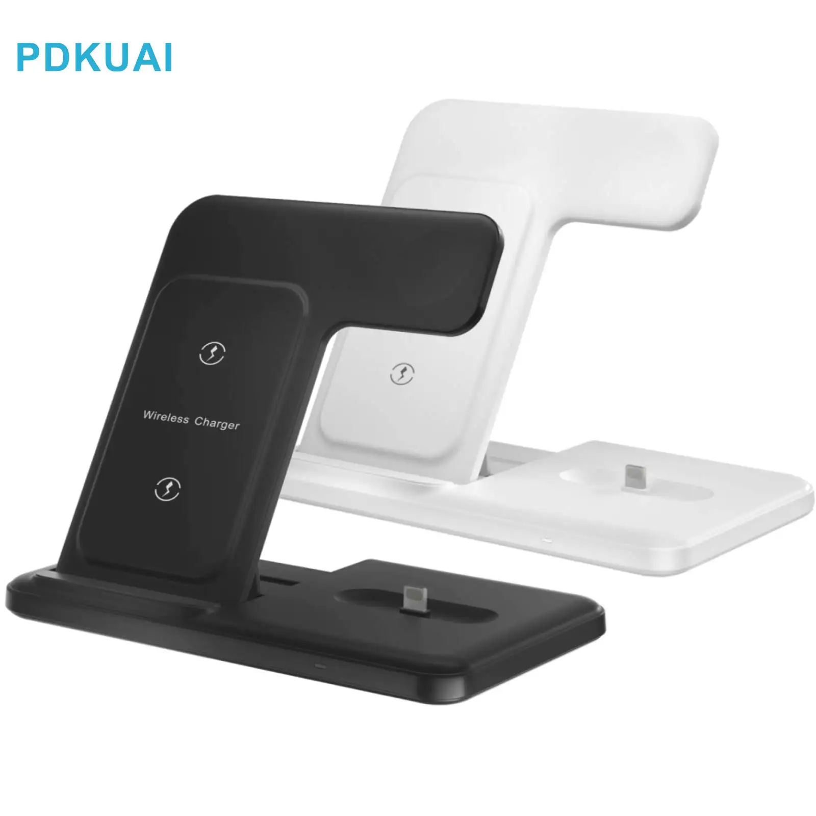 Qi Fast Wireless Charger Stand For Iphone 11 12x 8 Plus Apple Watch 4 In 1  Foldable Charging Dock Station For Airpods Pro Iwatch - Wireless Chargers -  AliExpress