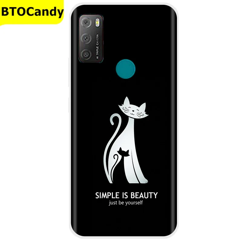 Painted Case For Alcatel 1S 2021 6025H Case TPU Soft Silicone Cover Phone Case For Alcatel 1S 2021 Case Tpu Cover Bumper Coque waterproof cell phone pouch Cases & Covers