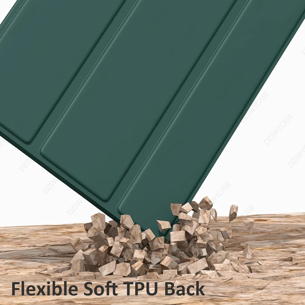 Slim Lightweight Trifold Stand Cover with Soft TPU Back and Auto Sleep/Wake Function