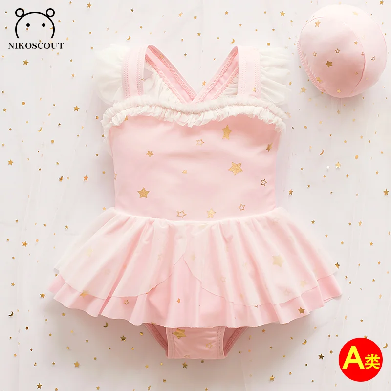 Children Swimsuit Girls Princess One-Piece Swimsuit Two-Year-Old Baby Girl