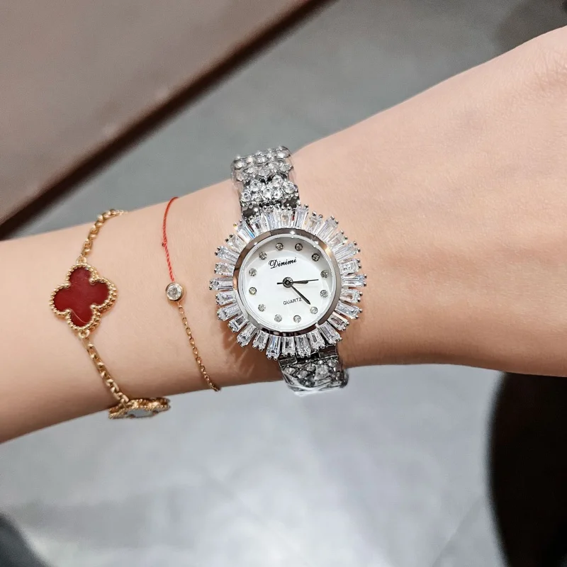 Women'S Watches New Full Of Stars Full Of Diamonds Watch Bracelet Quartz Watch