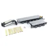 New 1/14 Scale RC 9 Axles Metal Trailer Extendible Trailers with LED Lights for Remote Control Tractor Truck Car Models TH23522 2