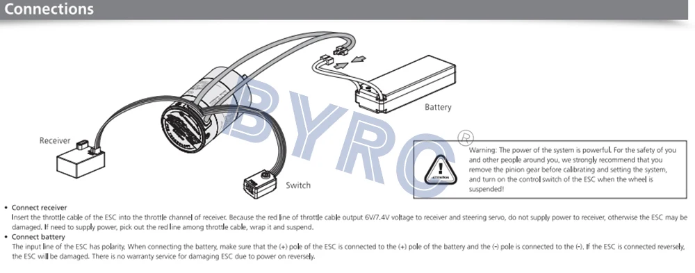 throtile cable output 6V/.AV voltace receled end 'ste