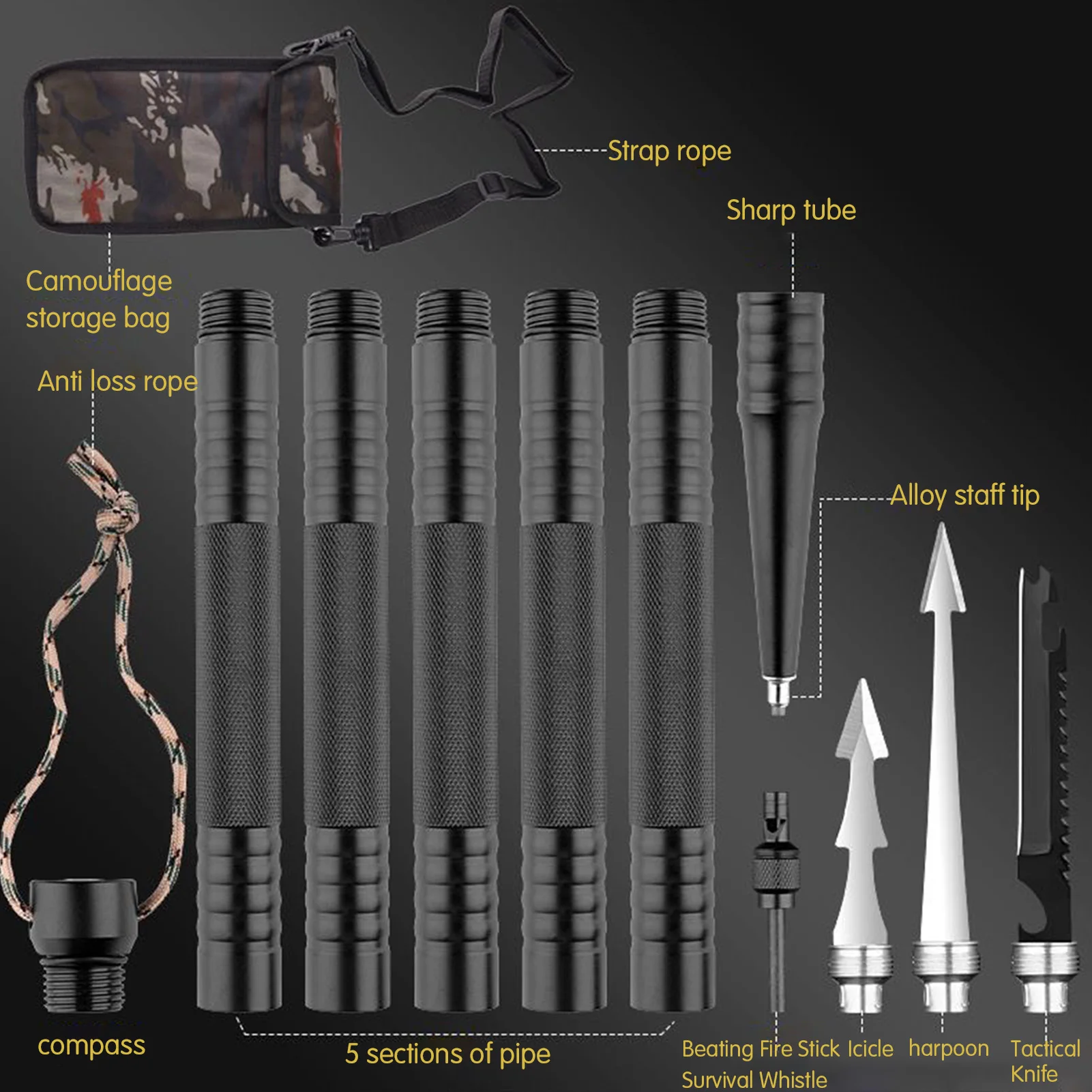 Adjustable Anti-Shock Trekking Poles 1