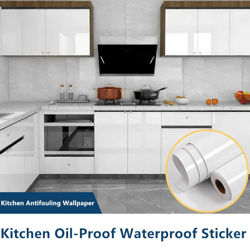 

PVC Thicken Kitchen Antifouling Oil-Proof Waterproof Wall Sticker High temperature Resistance Home Decor Countertops Wallpaper