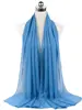 Nouveau foulard en mousseline uni pour femme, prêt-à-porter, hijab instantané, châle musulman, hijabs islamiques, écharpe arabe, foulards pour la tête