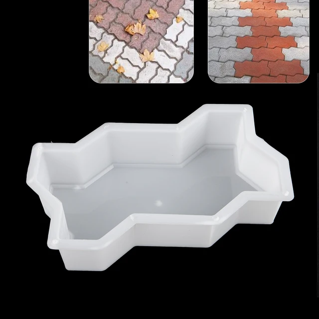 1Pc Diy Burkolat -Burkolat Tégla Penészhullámok Alakú Séta Készítő Újrahasznosítható Betonútkészítő Penész Lépcsőzetes A Gyep Udvari Kertjéhez - Image 3
