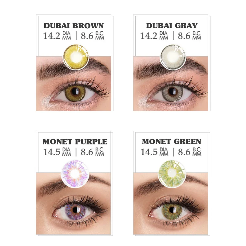 UYAAI 1 Pair Brown Natural Eye Color Lens Blue Color Contact Lenses for Eyes  Aesthetic Lenses Purple Eye Contacts| | - AliExpress